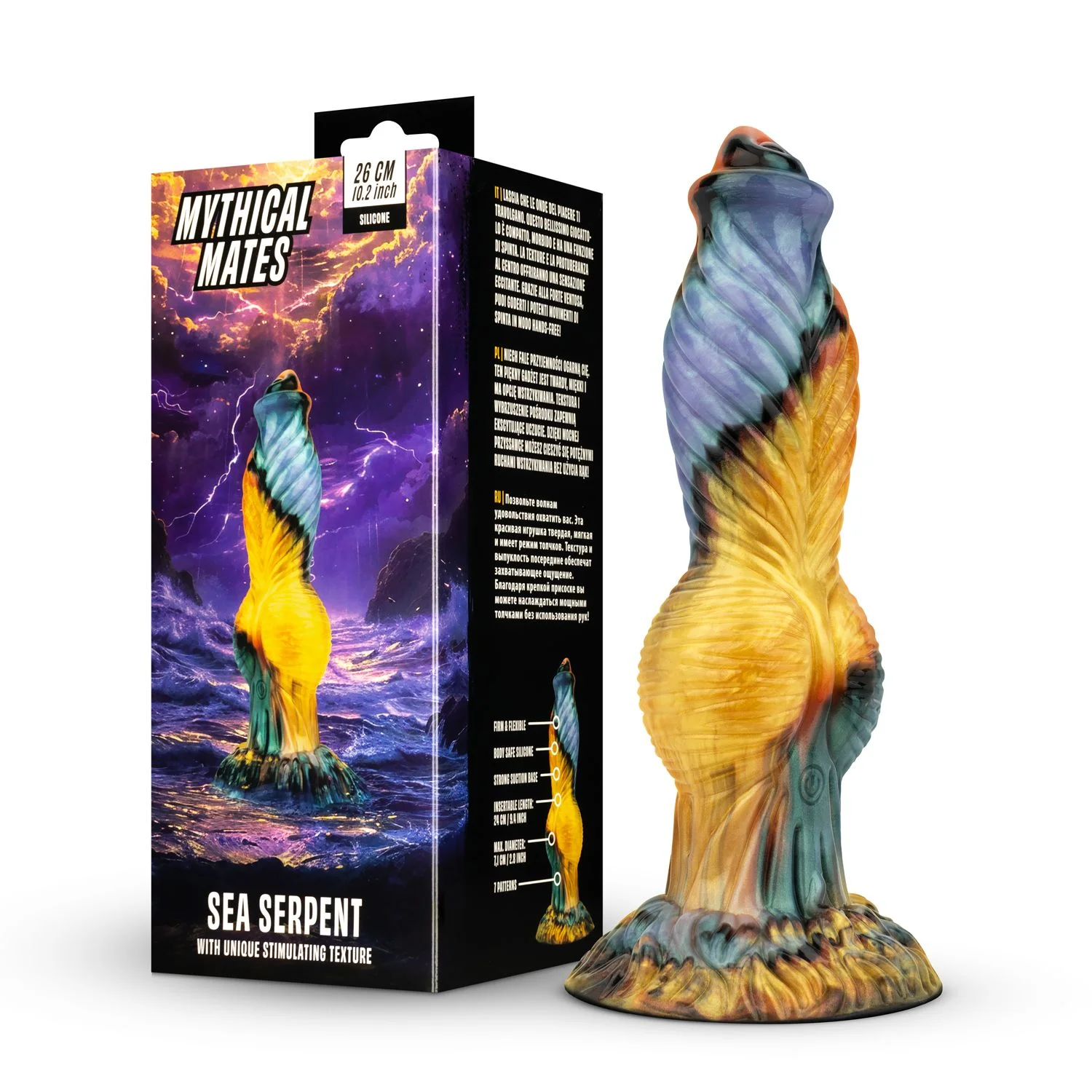 Mythical Mates - Sea Serpent Stotende Dildo - 26 cm