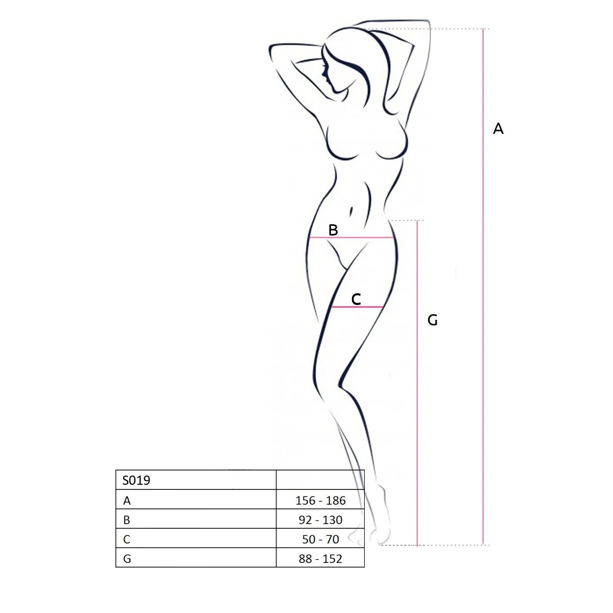 Passion - S019 Strip Pants - Wit