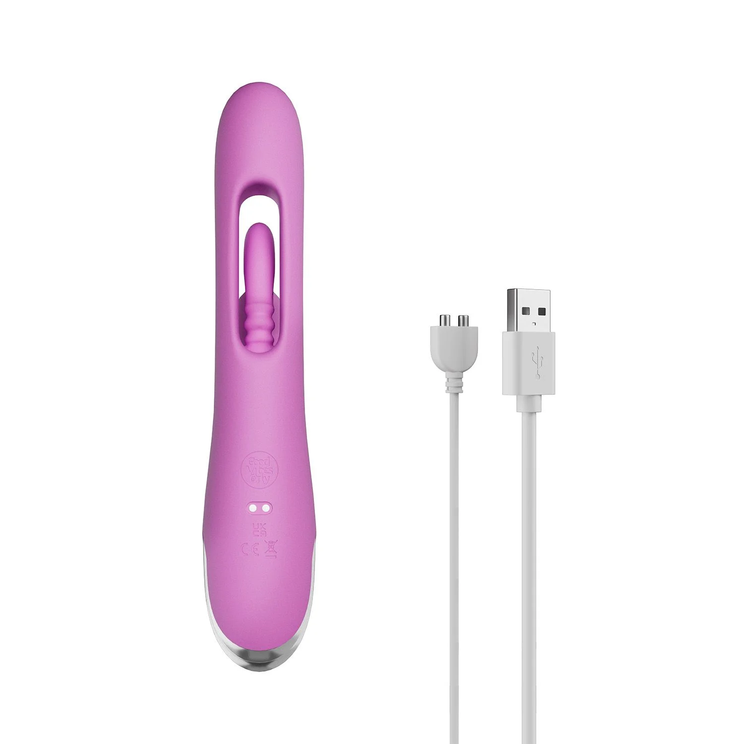 Good Vibes Only - Rabbit Vibrator Moving Finger - Paars