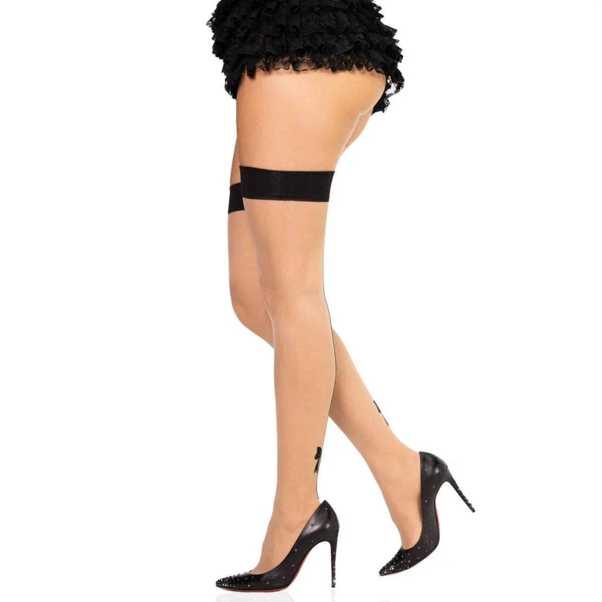 Leg Avenue - Hold-Up Kousen Met Naad - Nude