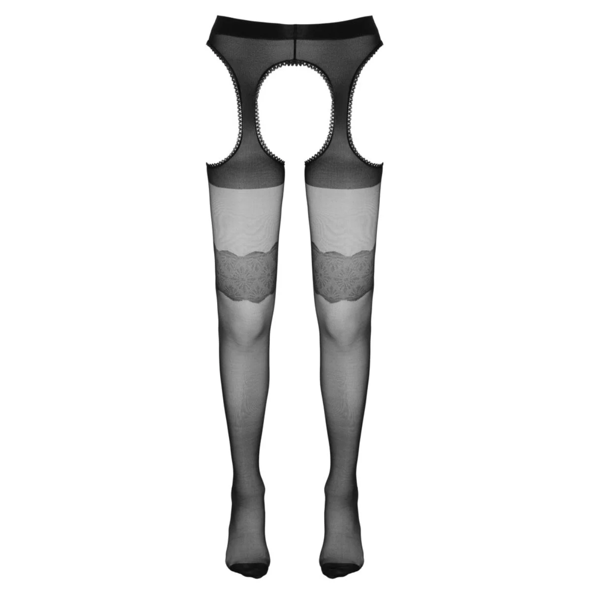 Cottelli Collection - Jarretelpanty - Zwart