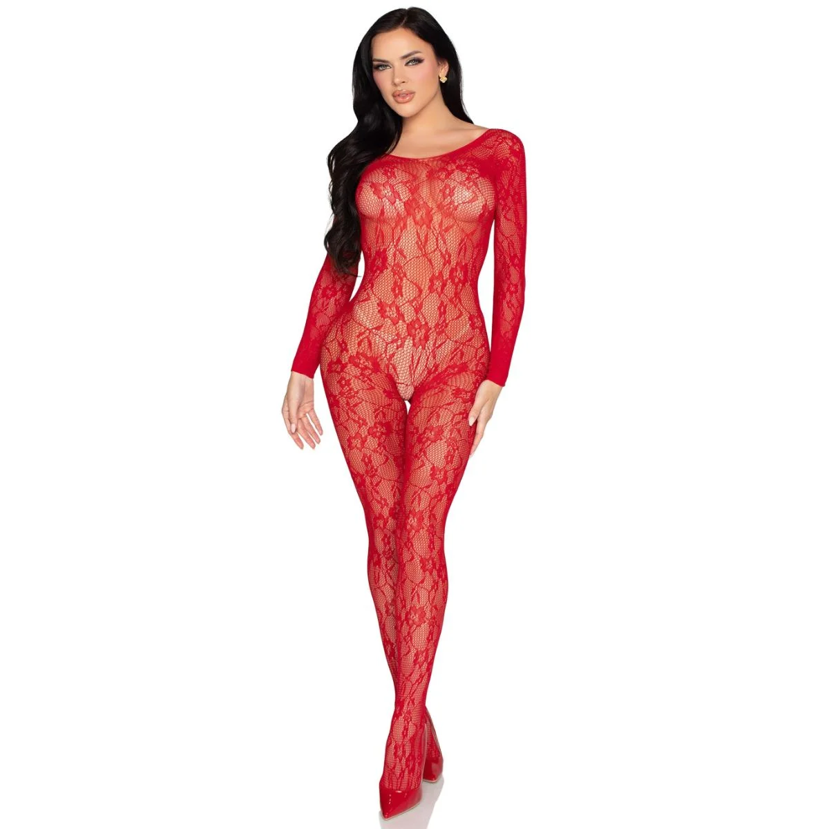 Leg Avenue - Lace Bodystocking - Rood