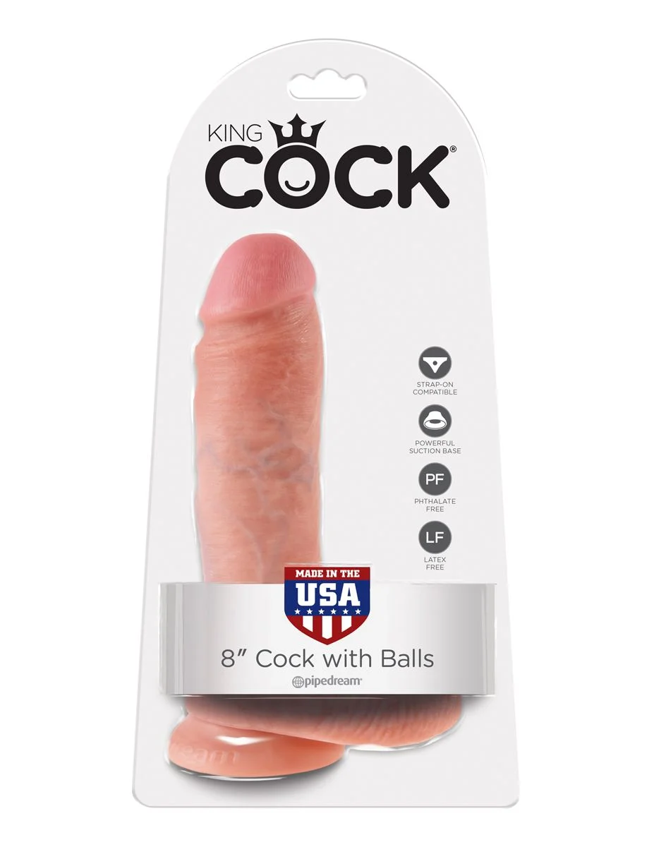 King Cock Realistische Dildo Met Balzak - 20 cm