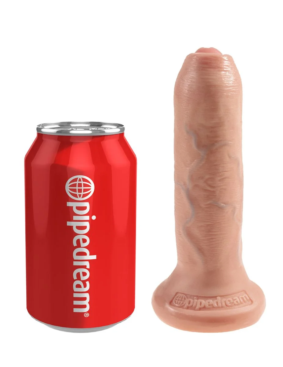King Cock 6 Uncut Realistische Dildo Met Zuignap - 15 cm