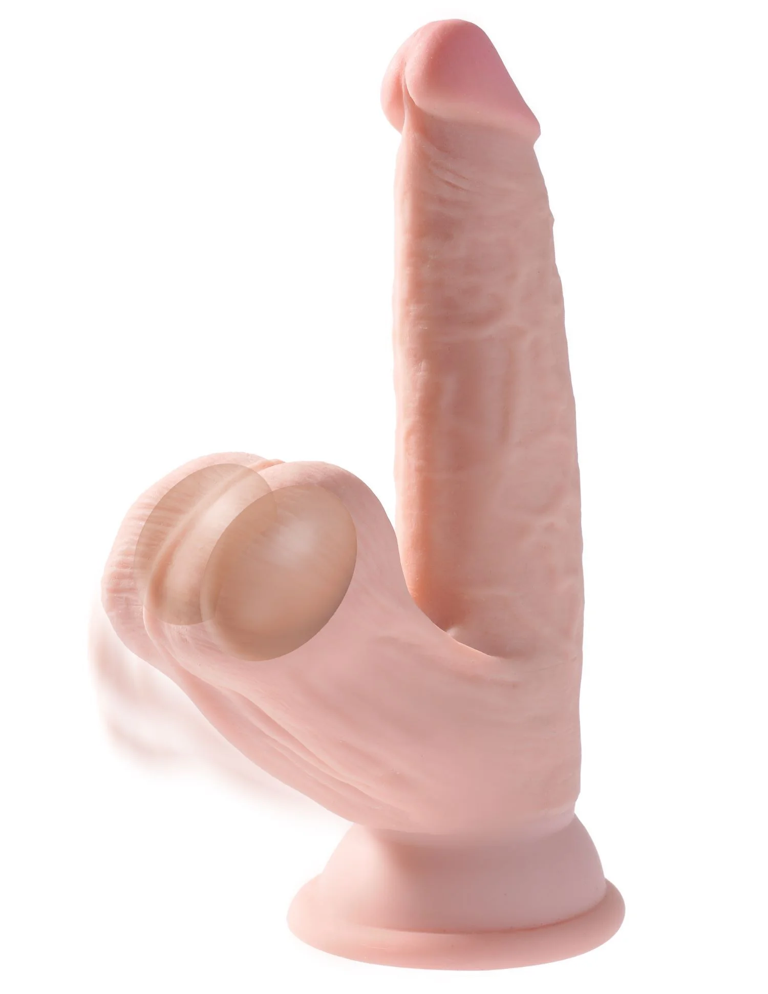 King Cock Plus Realistische Dildo Met Bewegende Balzak - 24 cm