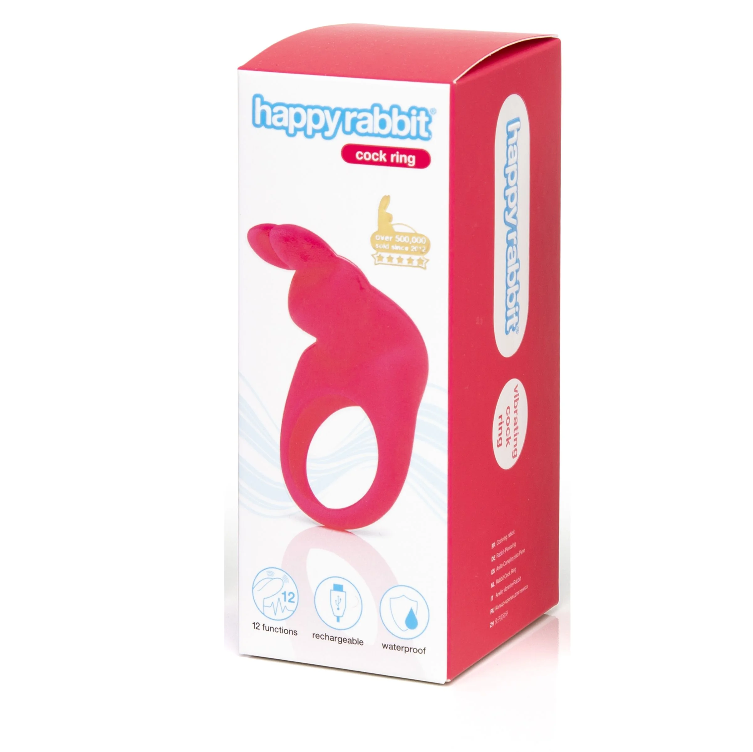 Happy Rabbit – Rabbit Cockring – Oplaadbaar Vibrerend – Roze