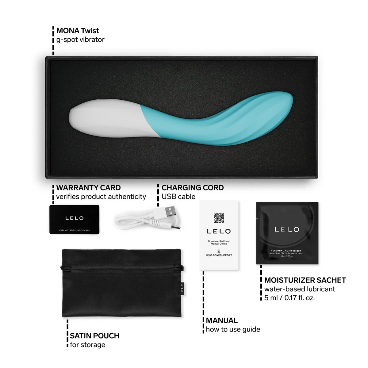 LELO - MONA Twist G-Spot Vibrator - Aqua