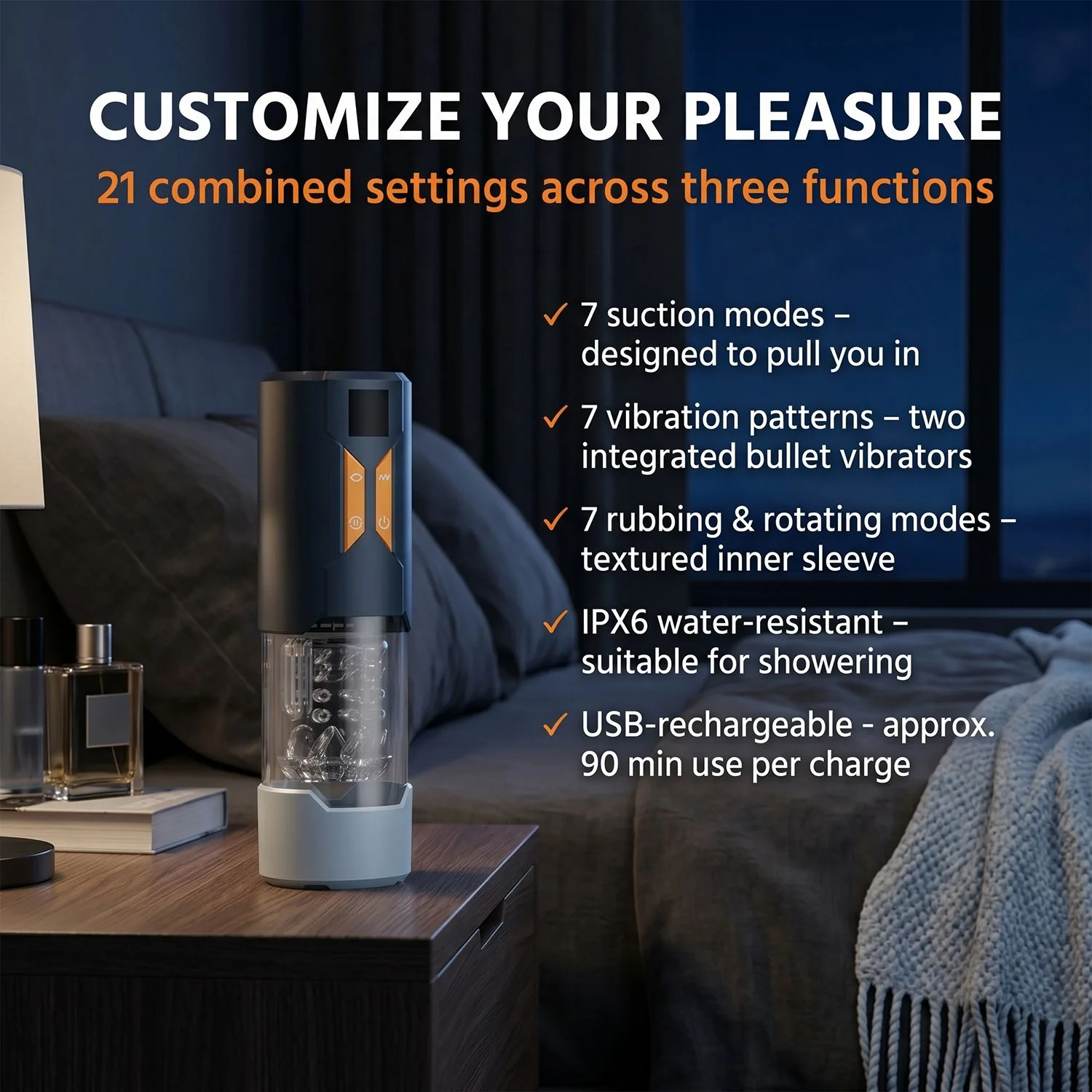 CRUIZR - CM09 3-in-1 Masturbator met LCD-display