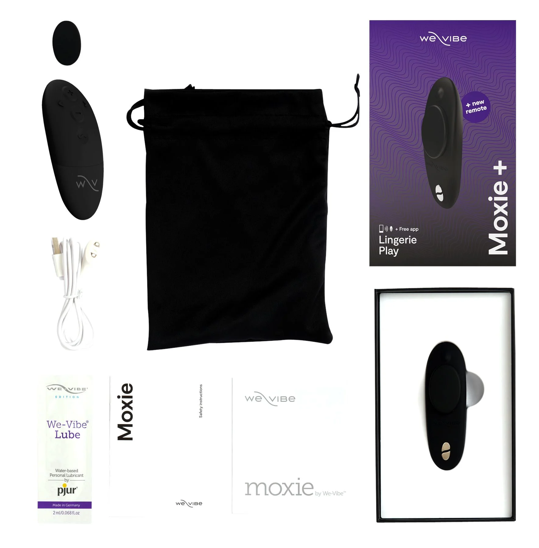 We-Vibe - Moxie+ Clitoris Panty Vibrator Remote & App - Zwart