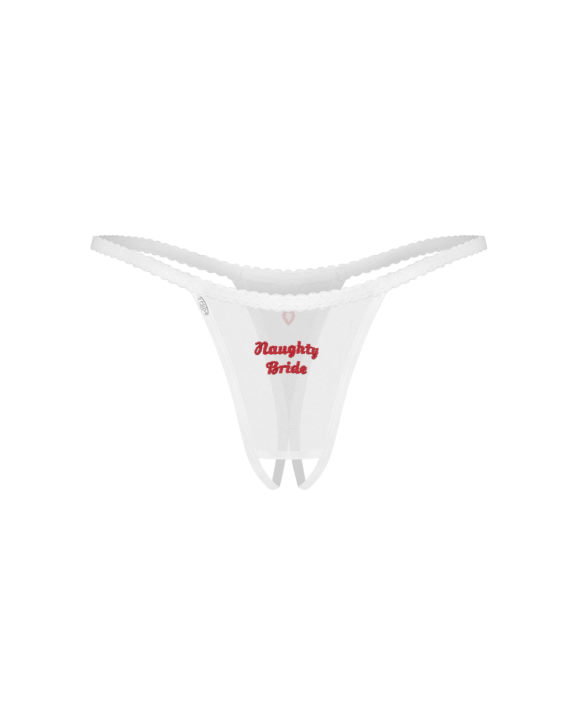 Obsessive - Weddya Bride Open Kruis String - Wit
