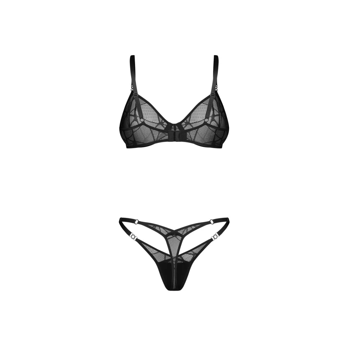 Obsessive - Olianna 2-delige Set - Zwart