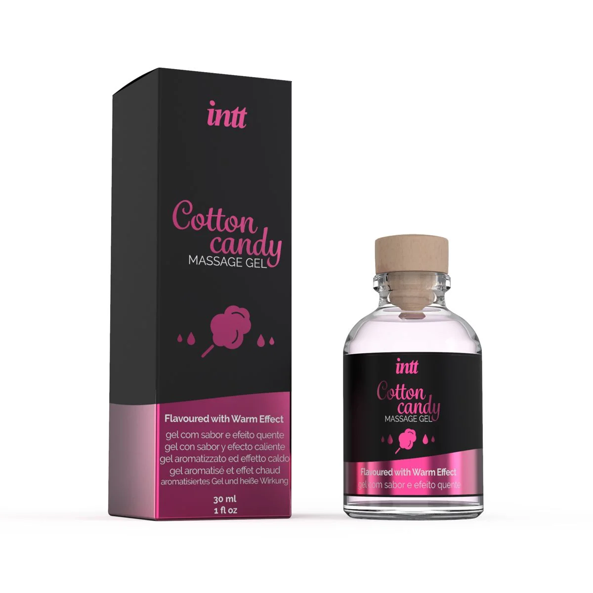 INTT - Cotton Candy Verwarmende Massage Gel - 30 ml