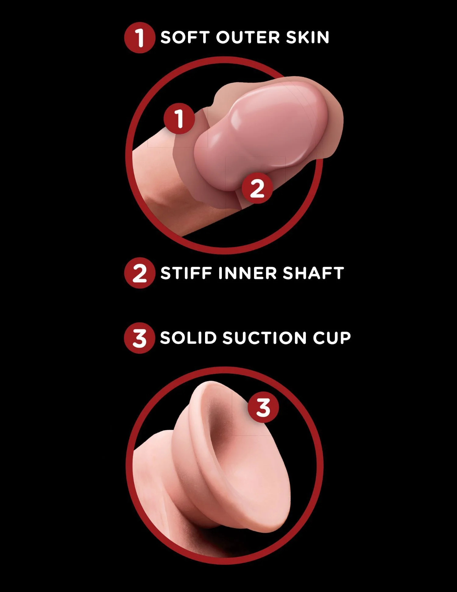 King Cock Plus Realistische Dildo Met Bewegende Balzak - 24 cm