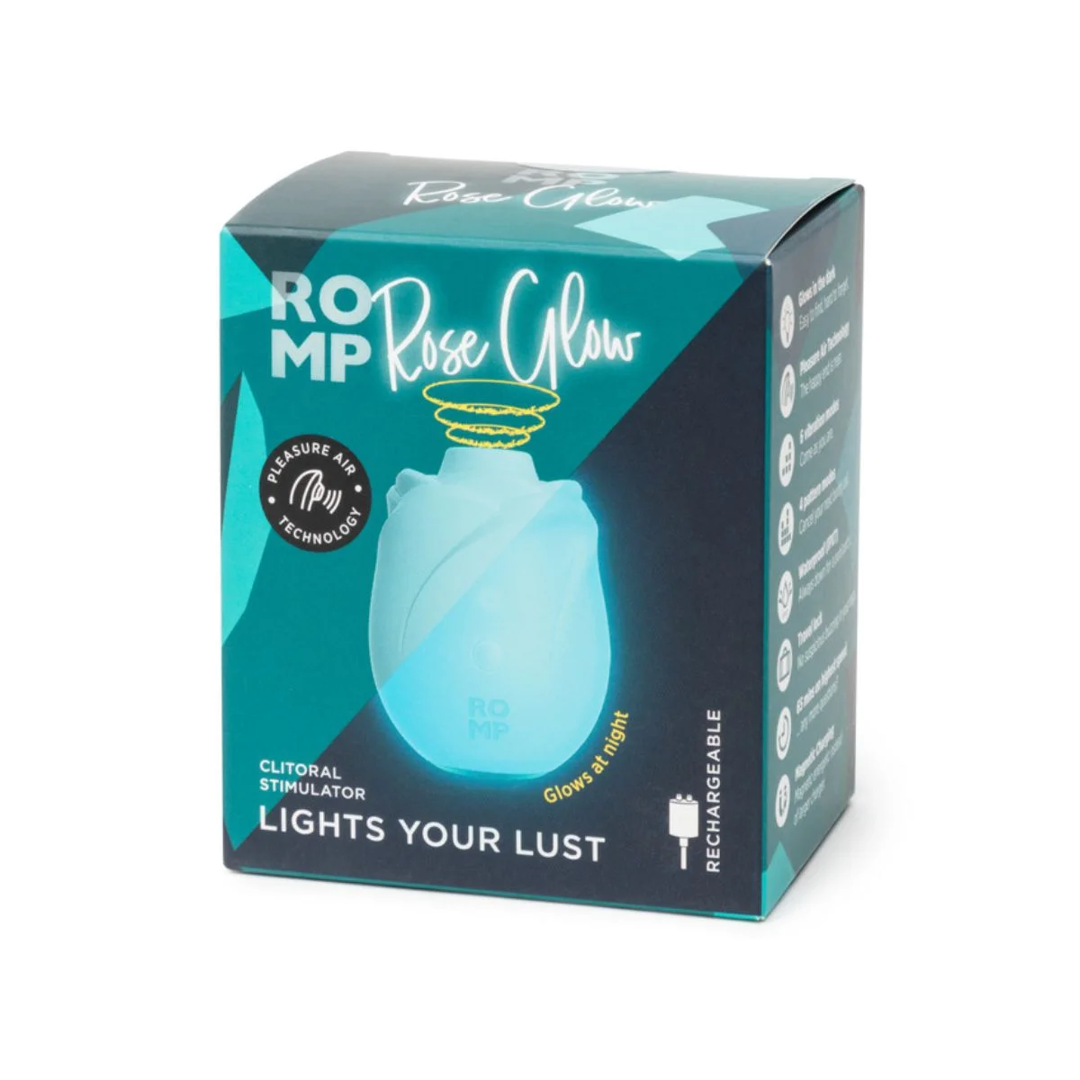 ROMP - Rose Glow Luchtdrukvibrator - Blue