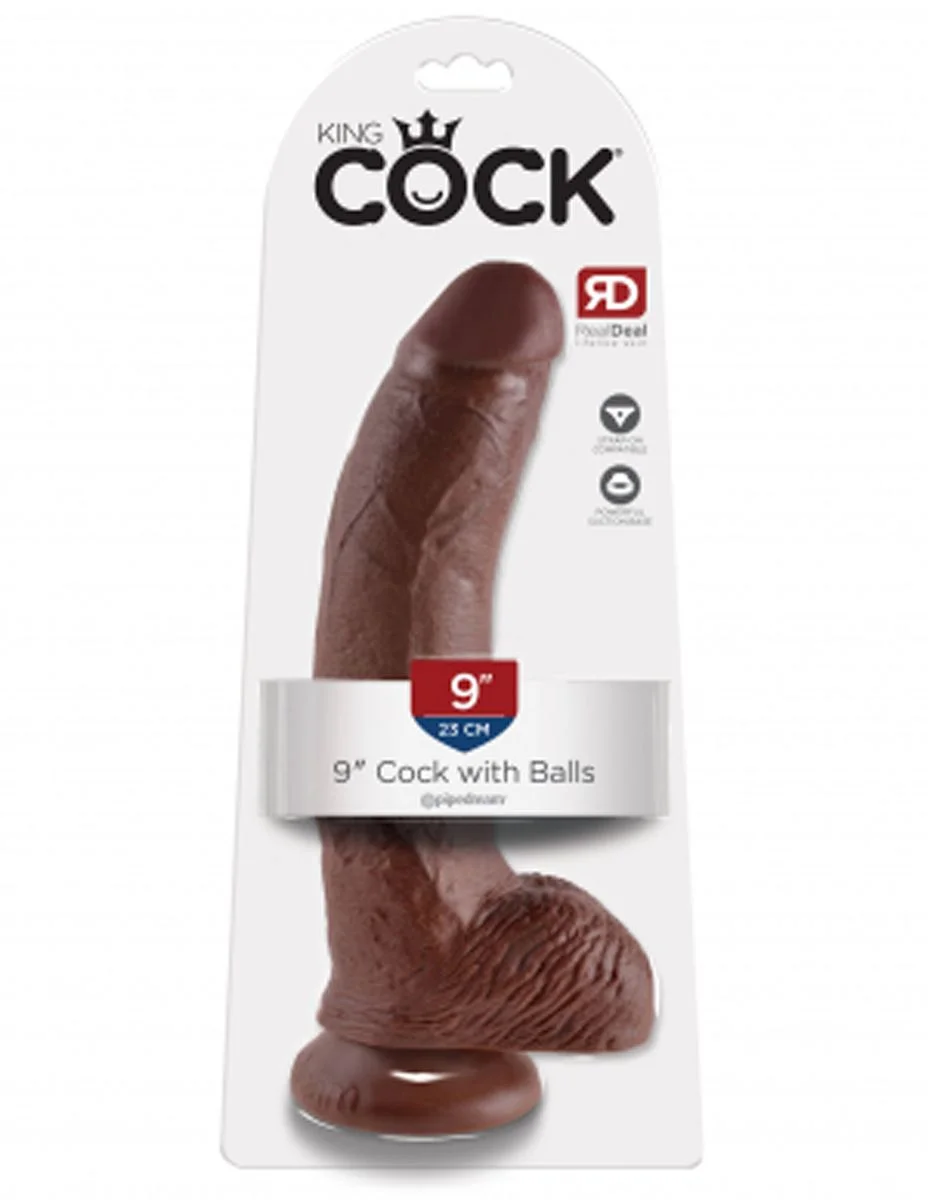 King Cock Realistische Dildo Met Balzak - 25 cm