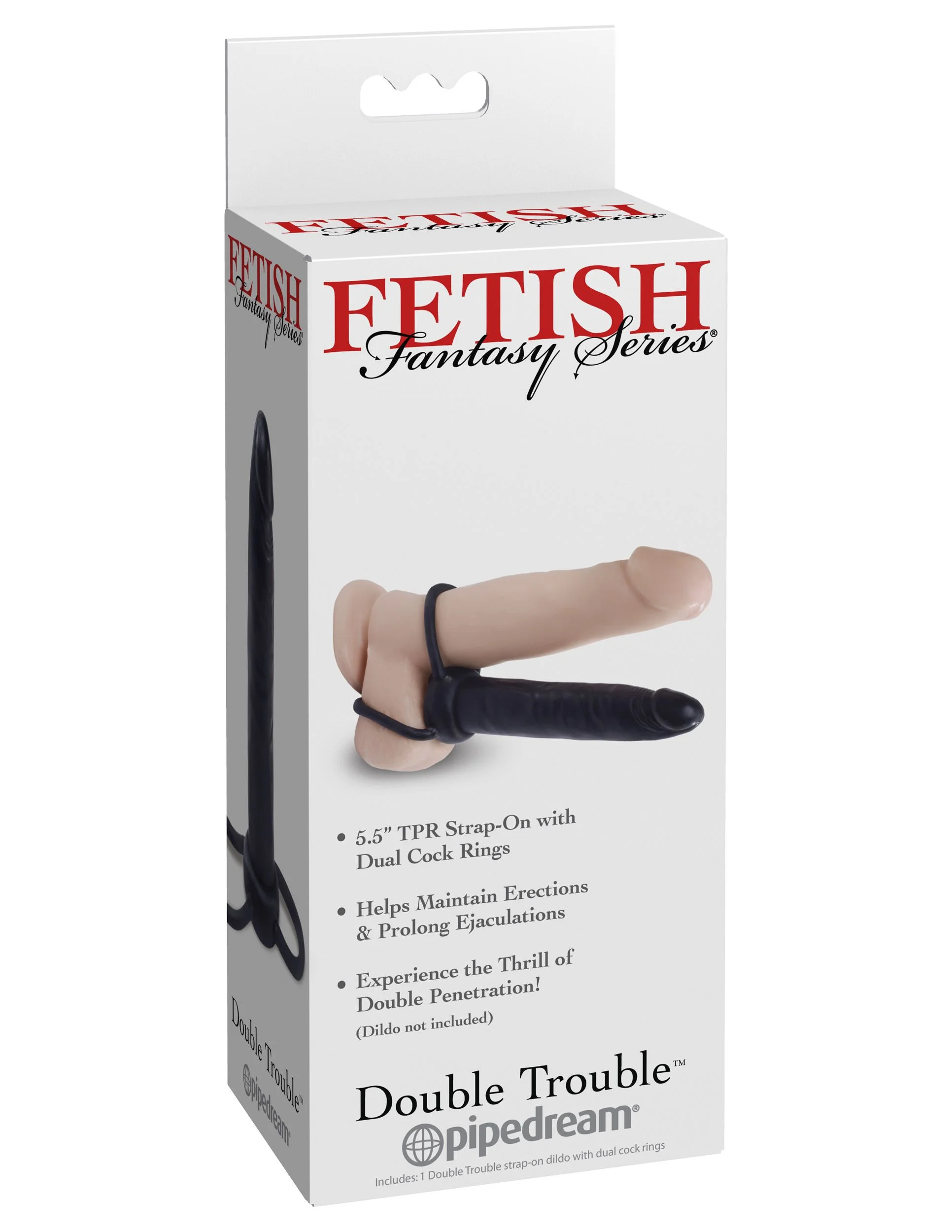 Double Trouble Strap-On Dildo met Ringen